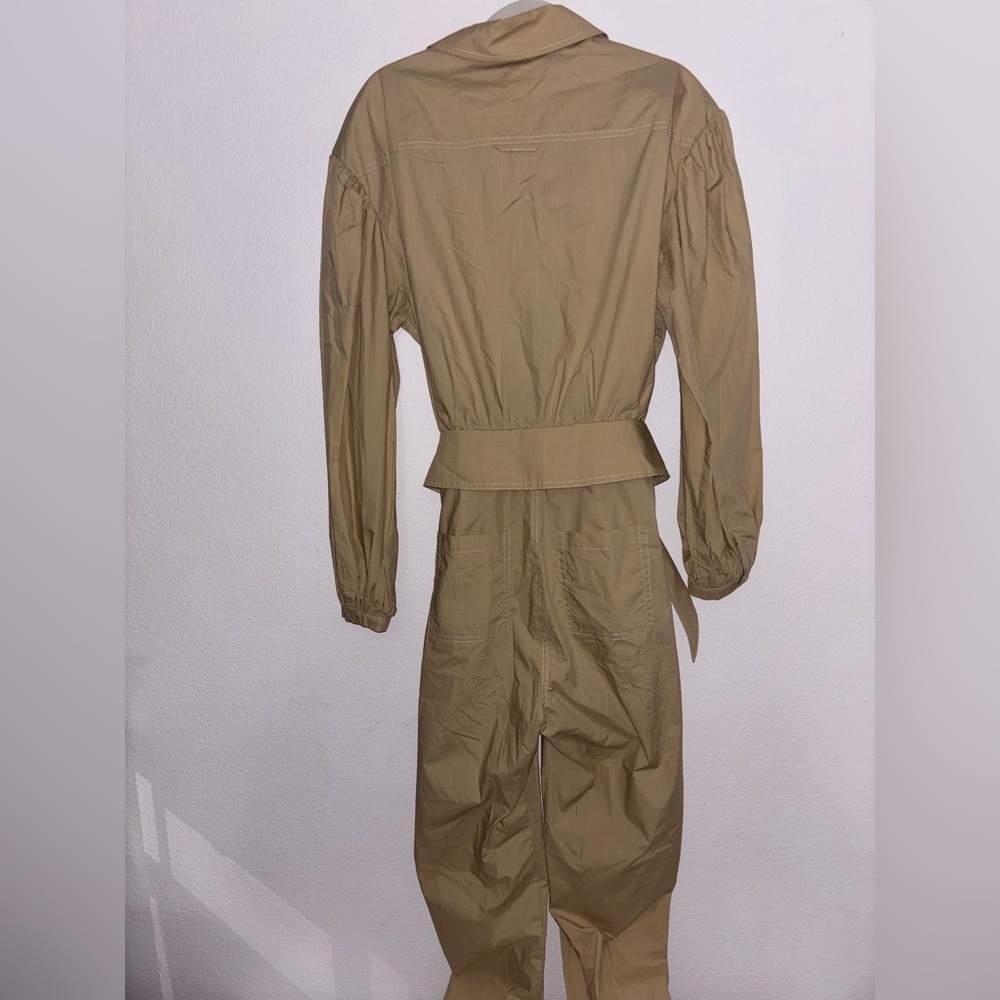 Jonathan Simkhai Beige Button-Up Jumpsuit NWT size 4 - Picture 4 of 4